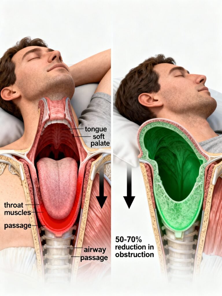 Anatomical comparison of airway openness in back sleeping versus side sleeping positions
